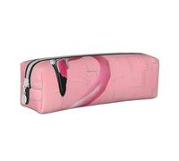 BNVSADC Flamingo 1 Printed Pencil Case Leather Pencil Pouch Cute Stationery Pencil Pen Bag with Zipper for School Office Travel