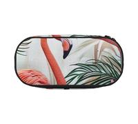 BNVSADC Flamingo Flowers Printed Pencil Case Cute Pencil Bag Pen Pouch Large Stationery Organizer Makeup Bag for Teen Boys Girls School Students Office