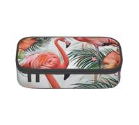 BNVSADC Flamingo Flowers Printed Pencil Case Cute Pencil Box Bag Pen Pouch Office School Stationery Organizer for School Travel Work