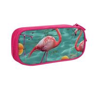 BNVSADC Flamingo Printed Pencil Case Large Pen Bag Cute Pencil Box Pouch Office School Stationery Organizer for Girls Boys, Pink