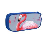 BNVSADC Flamingo Printed Pencil Case Large Pen Bag Cute Pencil Box Pouch Office School Stationery Organizer for Girls Boys, Blue
