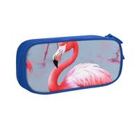 BNVSADC Flamingo Printed Pencil Case Large Pen Bag Cute Pencil Box Pouch Office School Stationery Organizer for Girls Boys, Blue
