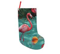 BNVSADC Flamingo Printed Xmas Tree Decor Christmas Stockings 18 inch Festive Supplies Holiday Party Decoration