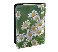 BNVSADC Floral Flowers Daisies Printed Passport Holder Travel PU Leather Passport Cover Case Organiser for Men Women, 6.5 inch
