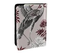BNVSADC Floral Herbs Botanical Engraving Printed Passport Holder Travel PU Leather Passport Cover Case Organiser for Men Women, 6.5 inch