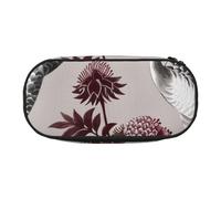 BNVSADC Floral Herbs Botanical Engraving Printed Pencil Case Cute Pencil Bag Pen Pouch Large Stationery Organizer Makeup Bag for Teen Boys Girls School Students Office