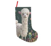 BNVSADC Flower Alpaca Printed Xmas Tree Decor Christmas Stockings 18 inch Festive Supplies Holiday Party Decoration