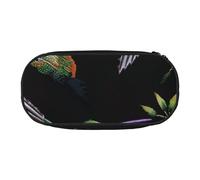 BNVSADC Flower Hummingbirds Embroidery Printed Pencil Case Cute Pencil Bag Pen Pouch Large Stationery Organizer Makeup Bag for Teen Boys Girls School Students Office