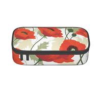 BNVSADC Flower Pattern Printed Pencil Case Cute Pencil Box Bag Pen Pouch Office School Stationery Organizer for School Travel Work