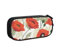 BNVSADC Flower Pattern Printed Pencil Case Large Pen Bag Cute Pencil Box Pouch Office School Stationery Organizer for Girls Boys, Black