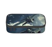 BNVSADC Flying Airplane Printed Pencil Case Cute Pencil Box Bag Pen Pouch Office School Stationery Organizer for School Travel Work