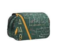 BNVSADC Formulas Shapes Theory Math Lesson Word Printed Print Flip Top Double Layer Pencil Case - Large Capacity School Supplies Organizer for Students, Kids, Teens, Artists, Travel & Office Use