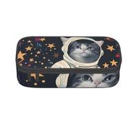 BNVSADC Fun cat Astronaut Printed Pencil Case Cute Pencil Box Bag Pen Pouch Office School Stationery Organizer for School Travel Work