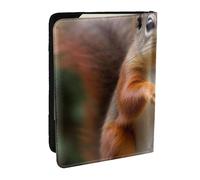 BNVSADC Funny Animal Squirrel Printed Passport Holder Travel PU Leather Passport Cover Case Organiser for Men Women, 6.5 inch
