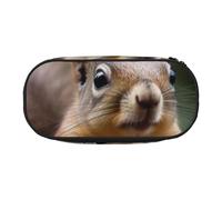 BNVSADC Funny Animal Squirrel Printed Pencil Case Cute Pencil Bag Pen Pouch Large Stationery Organizer Makeup Bag for Teen Boys Girls School Students Office
