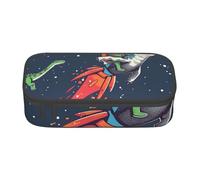 BNVSADC Funny Astronaut Cute Dinosaur Rocket Printed Pencil Case Cute Pencil Box Bag Pen Pouch Office School Stationery Organizer for School Travel Work