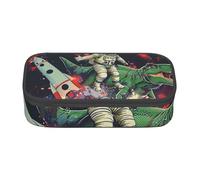 BNVSADC Funny Astronaut Dinosaur Rocket Printed Pencil Case Cute Pencil Box Bag Pen Pouch Office School Stationery Organizer for School Travel Work