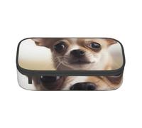 BNVSADC Funny Chihuahua Printed Pencil Case Cute Pencil Box Bag Pen Pouch Office School Stationery Organizer for School Travel Work