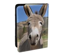BNVSADC Funny Donkeys Printed Passport Holder Travel PU Leather Passport Cover Case Organiser for Men Women, 6.5 inch