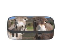 BNVSADC Funny Donkeys Printed Pencil Case Cute Pencil Box Bag Pen Pouch Office School Stationery Organizer for School Travel Work