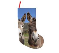 BNVSADC Funny Donkeys Printed Xmas Tree Decor Christmas Stockings 18 inch Festive Supplies Holiday Party Decoration