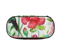 BNVSADC Garden with Bird and Flowers Printed Pencil Case Cute Pencil Bag Pen Pouch Large Stationery Organizer Makeup Bag for Teen Boys Girls School Students Office
