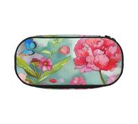 BNVSADC Garden with Birds and Flower Printed Pencil Case Cute Pencil Bag Pen Pouch Large Stationery Organizer Makeup Bag for Teen Boys Girls School Students Office