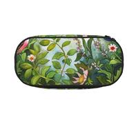 BNVSADC Garden with Birds and Flowers Printed Pencil Case Cute Pencil Bag Pen Pouch Large Stationery Organizer Makeup Bag for Teen Boys Girls School Students Office