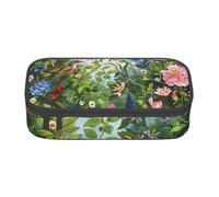 BNVSADC Garden with Birds and Flowers Printed Pencil Case Cute Pencil Box Bag Pen Pouch Office School Stationery Organizer for School Travel Work