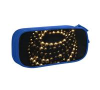 BNVSADC Gold Black Printed Pencil Case Large Pen Bag Cute Pencil Box Pouch Office School Stationery Organizer for Girls Boys, Blue