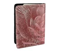 BNVSADC Gold Stripe Rose Printed Passport Holder Travel PU Leather Passport Cover Case Organiser for Men Women, 6.5 inch