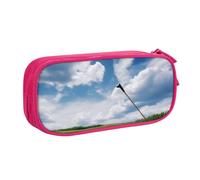 BNVSADC Golf Course Printed Pencil Case Large Pen Bag Cute Pencil Box Pouch Office School Stationery Organizer for Girls Boys, Pink