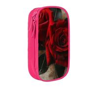 BNVSADC Gothic Rose 1 Printed Pencil Case for Girls Boys, Large Capacity Pencil Pouch Cute Pencil Box Adult Makeup Bag with 2 Compartments, Pink