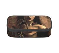 BNVSADC Gothic Rose Girl Printed Pencil Case Cute Pencil Box Bag Pen Pouch Office School Stationery Organizer for School Travel Work