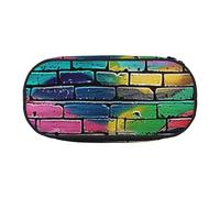 BNVSADC Graffiti Colorful Brick Printed Pencil Case Cute Pencil Bag Pen Pouch Large Stationery Organizer Makeup Bag for Teen Boys Girls School Students Office