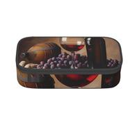BNVSADC Grape Wine Printed Pencil Case Cute Pencil Box Bag Pen Pouch Office School Stationery Organizer for School Travel Work