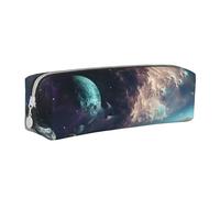 BNVSADC Graphics Universe Space Printed Pencil Case Leather Pencil Pouch Cute Stationery Pencil Pen Bag with Zipper for School Office Travel