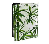 BNVSADC Green Leaves Print Tropical Nature Plant Printed Passport Holder Travel PU Leather Passport Cover Case Organiser for Men Women, 6.5 inch