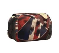 BNVSADC Guitar British Flag Printed Print Flip Top Double Layer Pencil Case - Large Capacity School Supplies Organizer for Students, Kids, Teens, Artists, Travel & Office Use