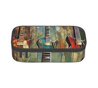 BNVSADC Guitars Art Printed Pencil Case Cute Pencil Box Bag Pen Pouch Office School Stationery Organizer for School Travel Work