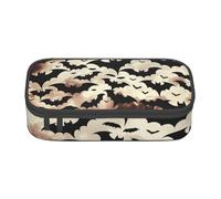 BNVSADC Halloween Flying Bats Printed Pencil Case Cute Pencil Box Bag Pen Pouch Office School Stationery Organizer for School Travel Work