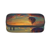 BNVSADC hot air Balloon Sunset Printed Pencil Case Cute Pencil Box Bag Pen Pouch Office School Stationery Organizer for School Travel Work