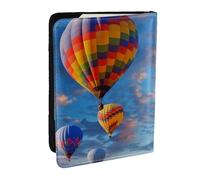 BNVSADC Hot Air Balloons Printed Passport Holder Travel PU Leather Passport Cover Case Organiser for Men Women, 6.5 inch
