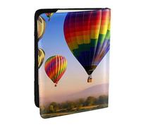 BNVSADC Hot Air Balloons Printed Passport Holder Travel PU Leather Passport Cover Case Organiser for Men Women, 6.5 inch