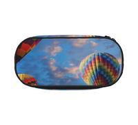 BNVSADC Hot Air Balloons Printed Pencil Case Cute Pencil Bag Pen Pouch Large Stationery Organizer Makeup Bag for Teen Boys Girls School Students Office