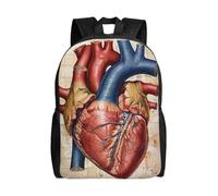 BNVSADC Human Anatomy Heart Chart Printed Laptop Backpack for Men Women, 15-Inch Travel Business Laptop Backpack Bag Casual Daypack for Travel School Work
