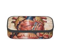 BNVSADC Human Anatomy Heart Chart Printed Pencil Case Cute Pencil Box Bag Pen Pouch Office School Stationery Organizer for School Travel Work