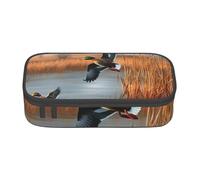 BNVSADC Hunting Flying Wild Duck 1 Printed Pencil Case Cute Pencil Box Bag Pen Pouch Office School Stationery Organizer for School Travel Work
