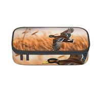 BNVSADC Hunting Flying Wild Duck 4 Printed Pencil Case Cute Pencil Box Bag Pen Pouch Office School Stationery Organizer for School Travel Work