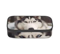 BNVSADC Husky Dog Printed Pencil Case Cute Pencil Box Bag Pen Pouch Office School Stationery Organizer for School Travel Work